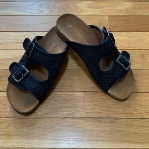 BM Bernie Mev. Buckle Woven Sandal/Slide